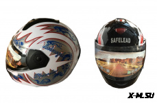 Шлем интеграл &quot;Safelead&quot; LX-110 NEW белый, черный