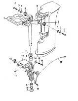 Поворотный кронштейн 2-Х ТАКТНОГО ПЛМ MERCURY 15 MH 294CC Серийный номер от 0N055285 и выше