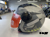 Шлем открытый с визором HETOSHI XD1-260 цв. Серый с черно-зелеными вставками р. XL