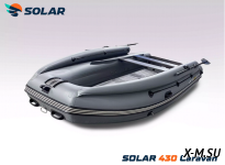 Лодка надувная моторная solar-430 caravan super jet tunnel с фальшбортом