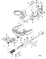 Дроссельная тяга, рукоятка управления 2-Х ТАКТНОГО ПЛМ MERCURY 15 MH 294CC Серийный номер от 0N055285 и выше