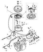 Электрика 2-Х ТАКТНОГО ПЛМ MERCURY 15 MH 294CC Серийный номер от 0N055285 и выше