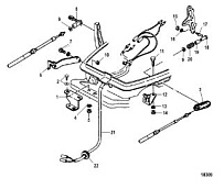 Комплект для дистанционного управления 2-Х ТАКТНОГО ПЛМ MERCURY 15 MH 294CC Серийный номер от 0N055285 и выше