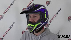 Шлем кроссовый COBRA JK102 синий с чёрным