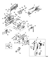 Дистанционное управление-боковое крепление(без питания) 2-Х ТАКТНОГО ПЛМ MERCURY 15 MH 294CC Серийный номер от 0N055285 и выше