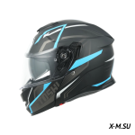 Шлем модуляр HETOSHI FF935 Shogun цв.Черно-сине-белый  р.L